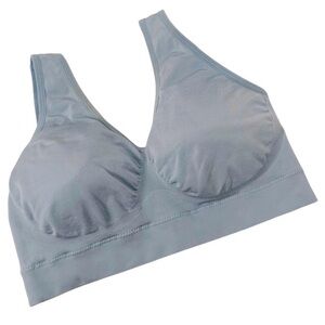 WACOAL Bralette Wireless Seamless cups Wide straps Slip over Light blue Size 38
